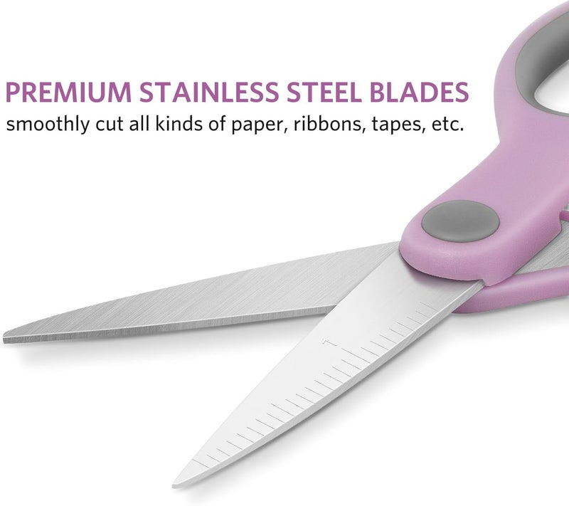 Asdirne Student Scissors for School: 5 Inch 4 Pack Sharp Pointed Tip Teacher Scissors for Kids Middle High School College Classroom Craft, Comfortable Grip, Right Handed - Image 4